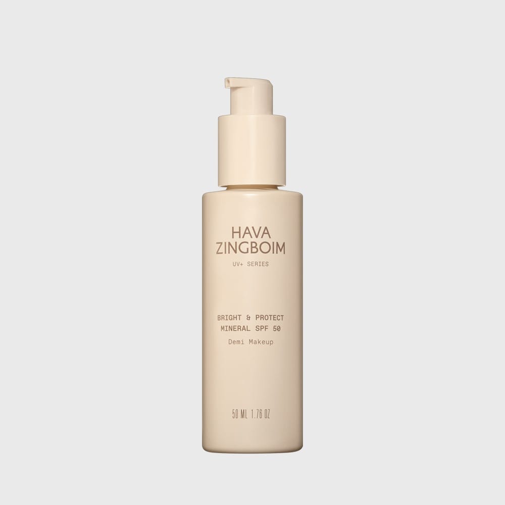 קרם Bright & Protect Mineral SPF50 Demi Makeup מסדרת UV+ של חוה זינגבוים