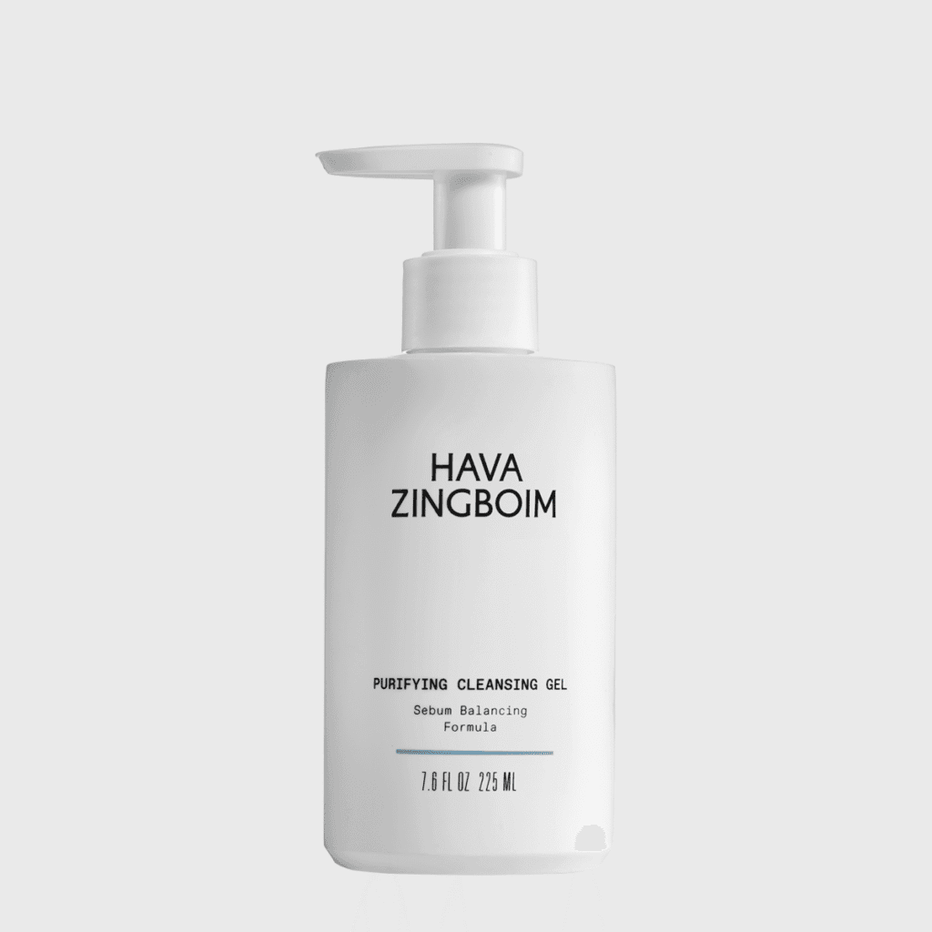 ג׳ל ניקוי מטהר של חוה זינגבוים (Hava Zingboim Purifying Cleansing Gel) לאיזון שומניות וניקוי יסודי של עור הפנים, זמין ב־YSEE by Yulia Galimidi.