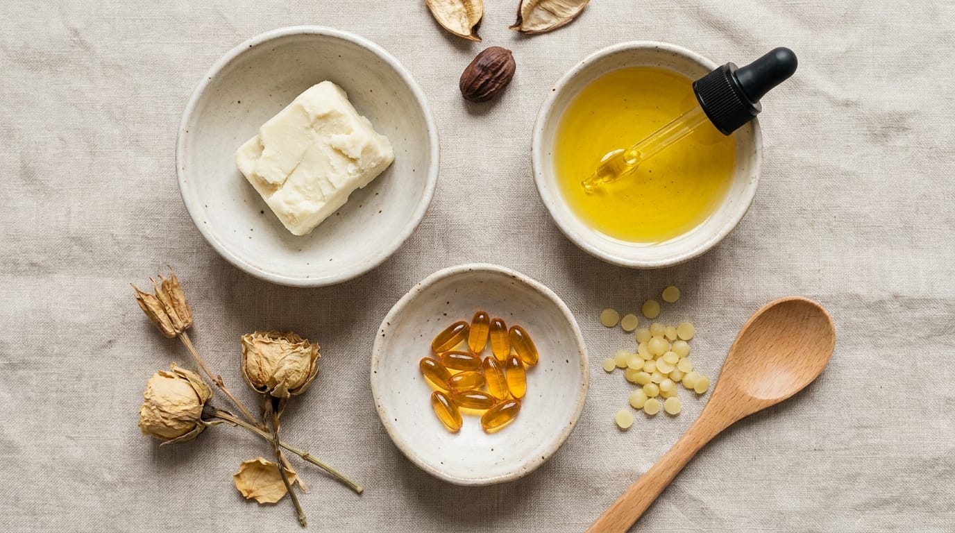 רכיבים טבעיים כמו חמאת שיאה ושמן חוחובה המזינים את השפתיים
